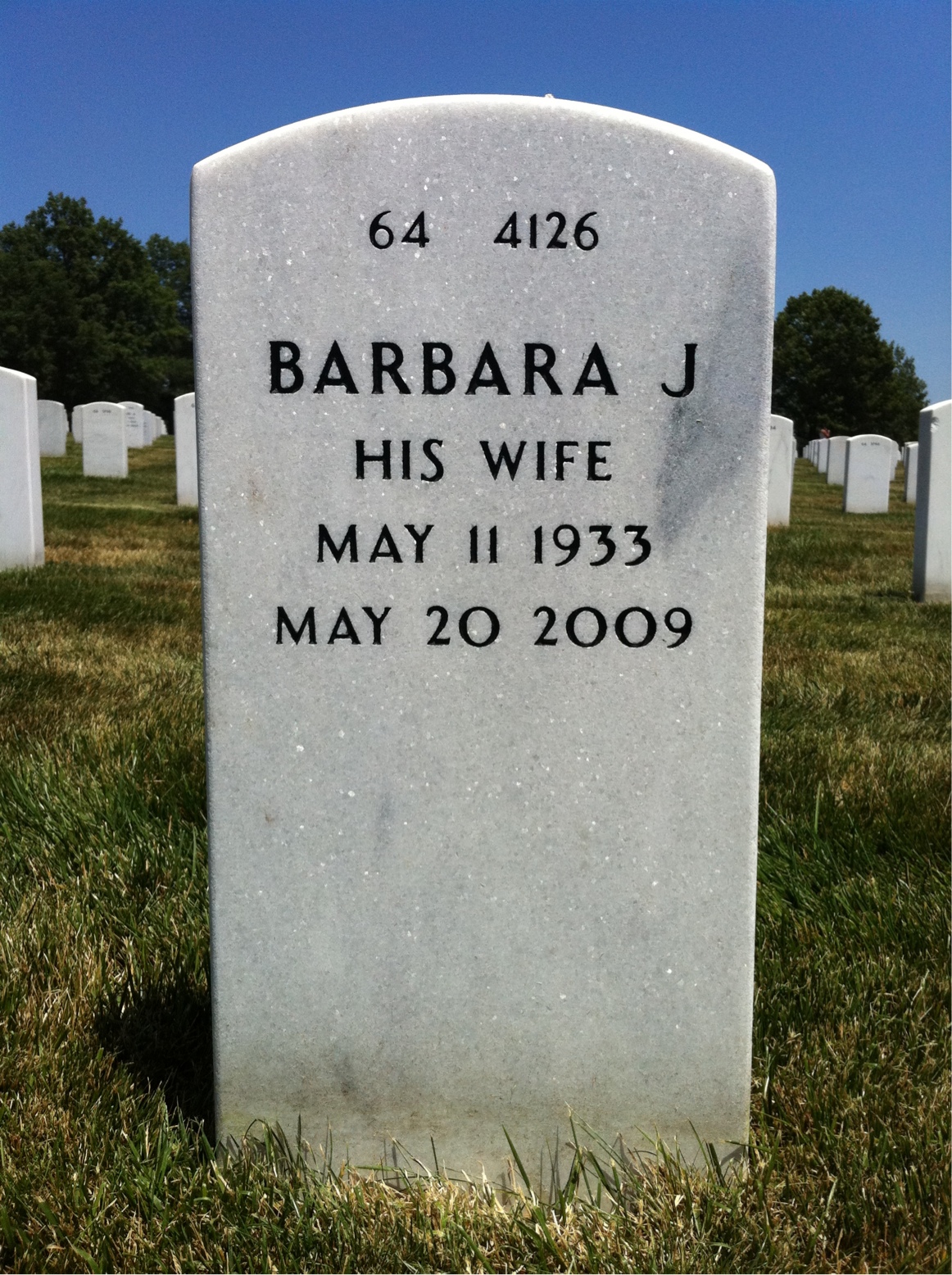 Back of headstone — William Rommal