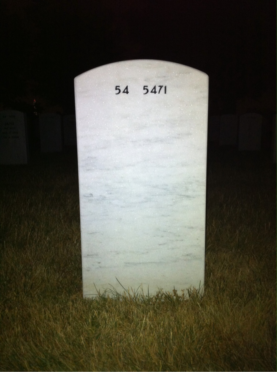 Back of headstone — William Riley