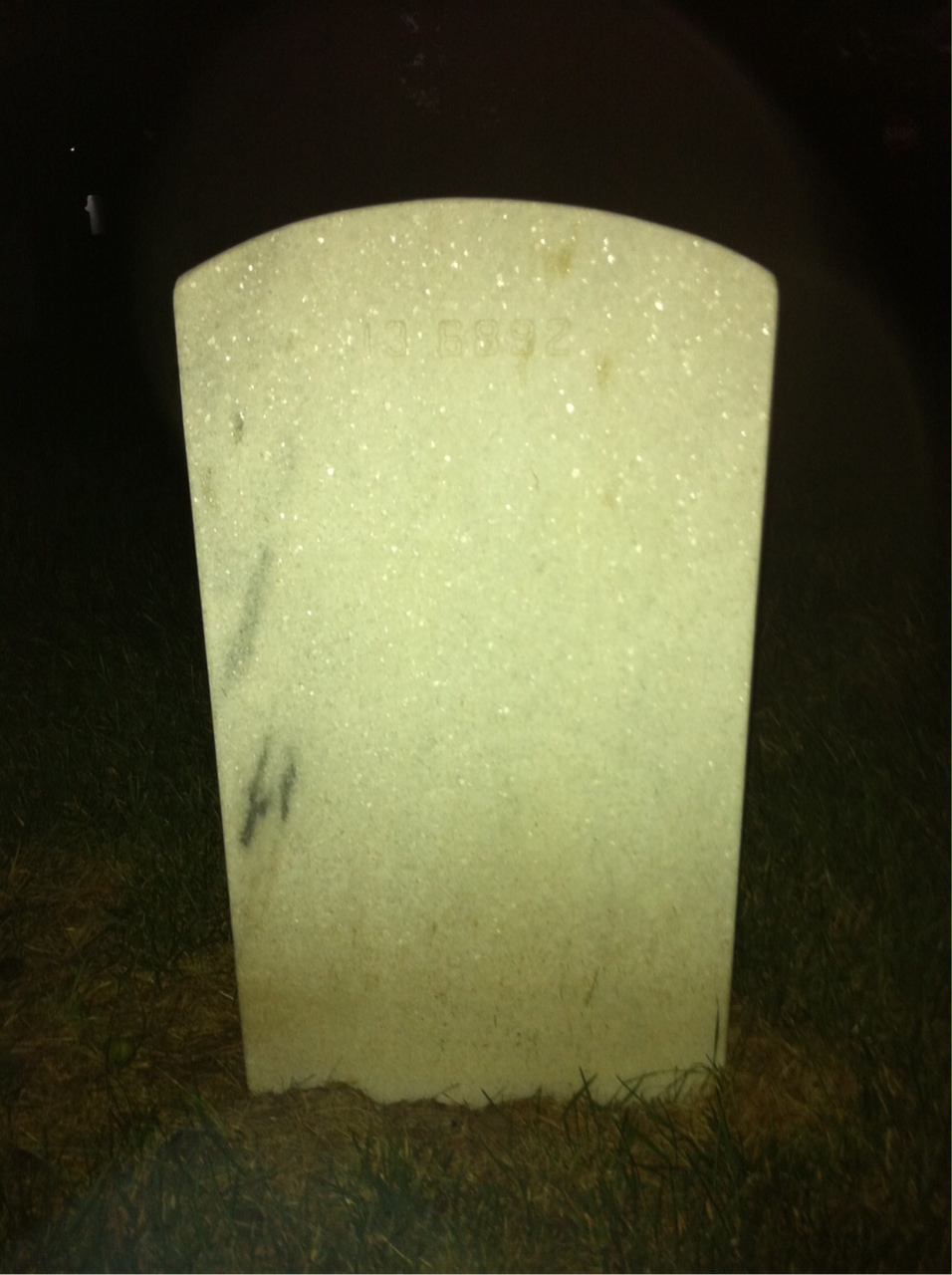 Back of headstone — John Baldwin