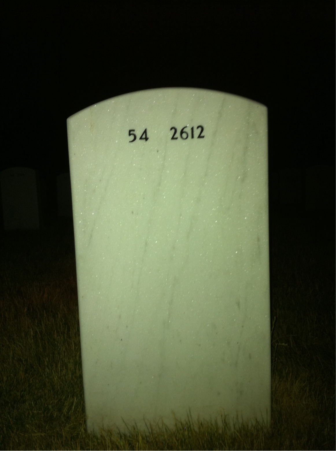 Back of headstone — Charles Glasgow