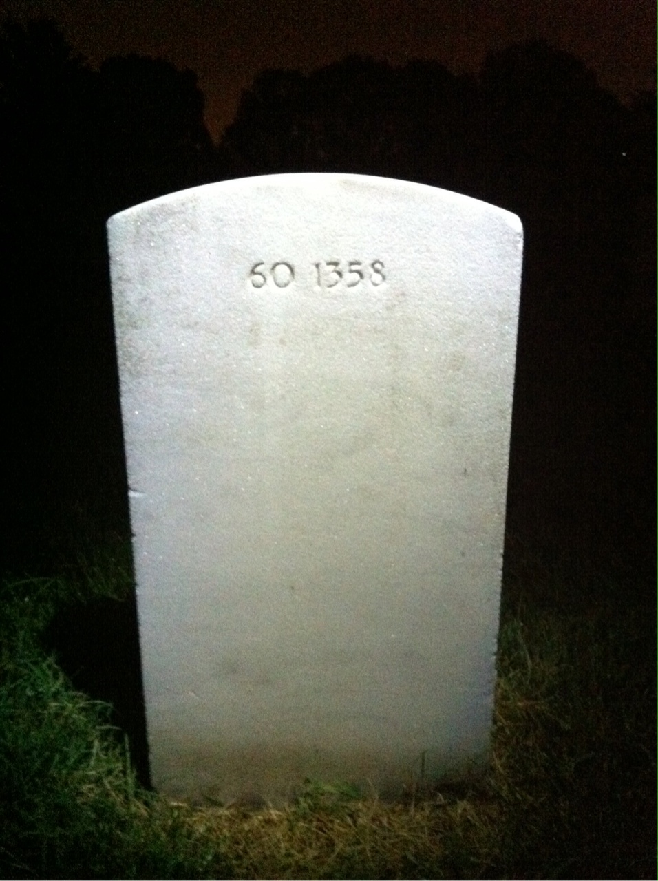 Back of headstone — Melvena Baker