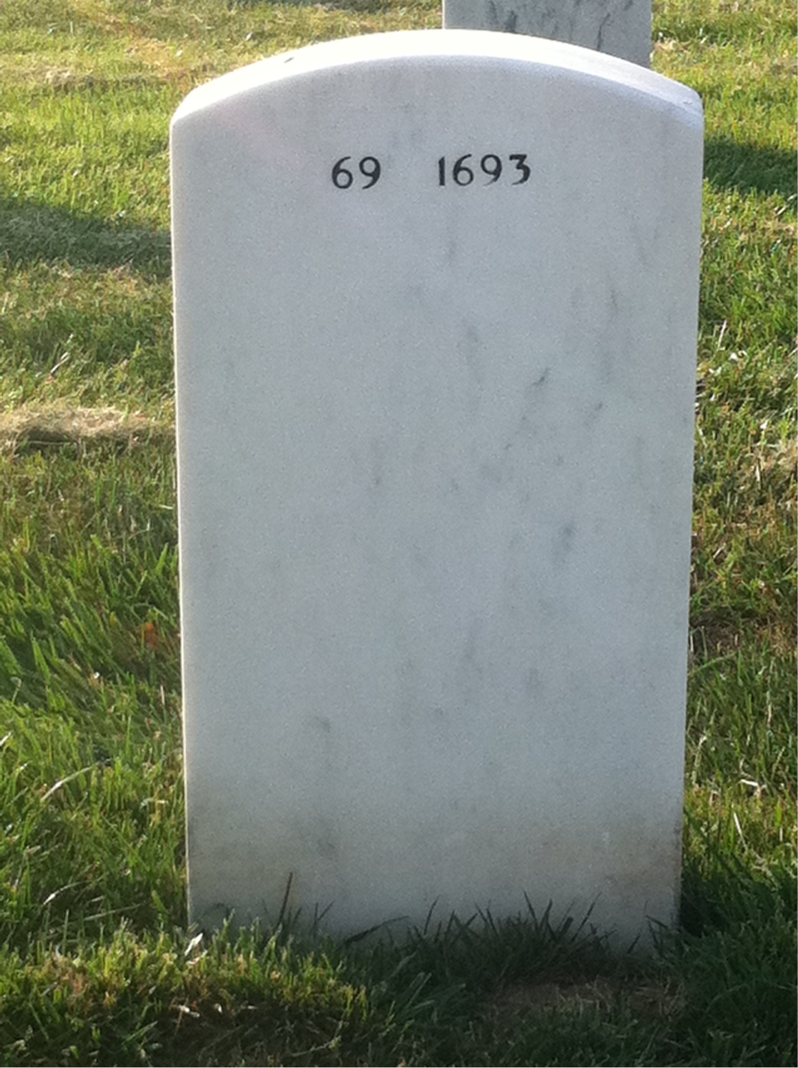 Back of headstone — Sung Rim