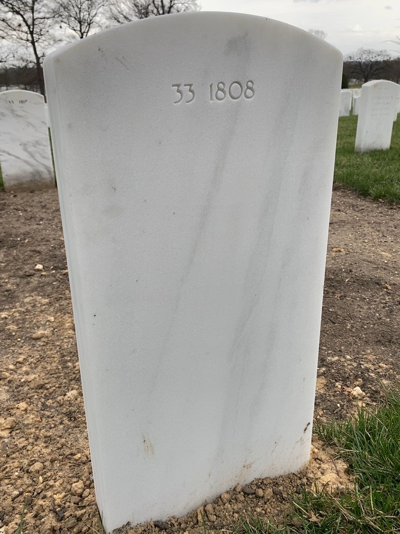 Back of headstone — Shannon Brown