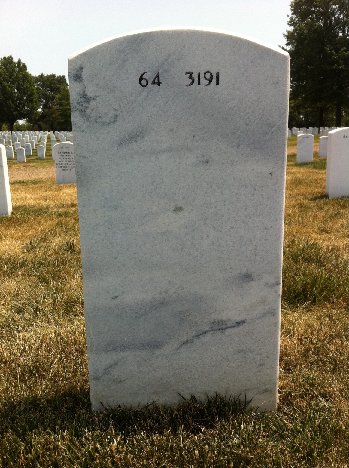 Back of headstone — Billy Morrell