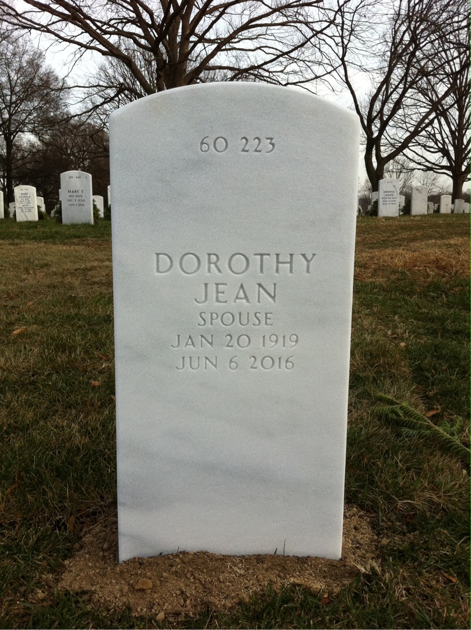Back of headstone — George Holly