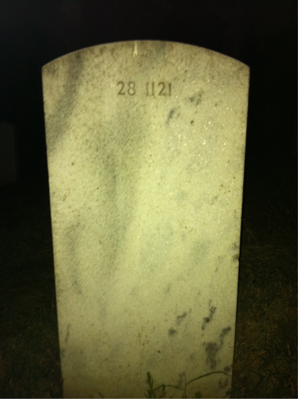 Back of headstone — Thomas A Sherwood