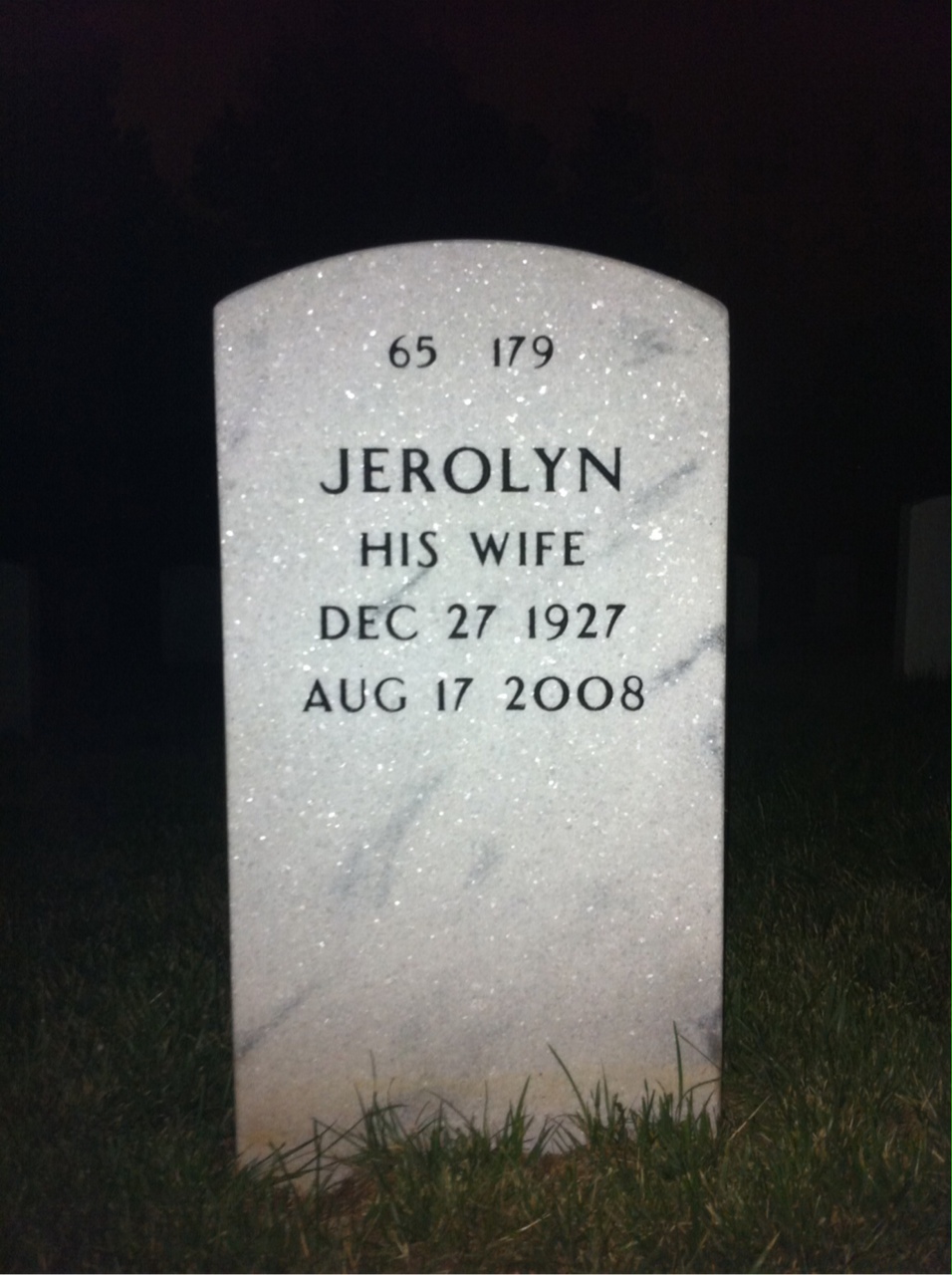 Back of headstone — William Martin