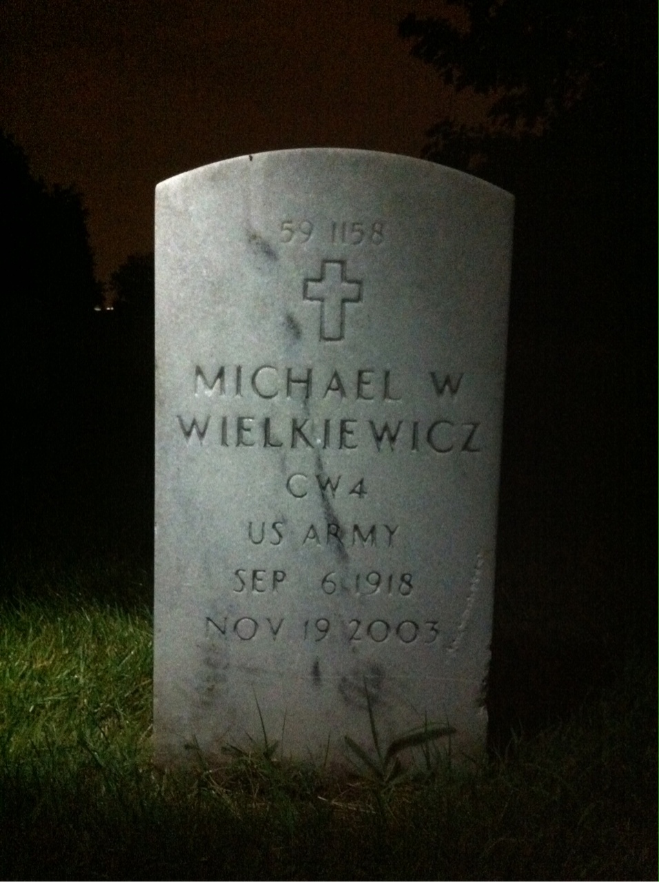 Back of headstone — Mary Wielkiewicz