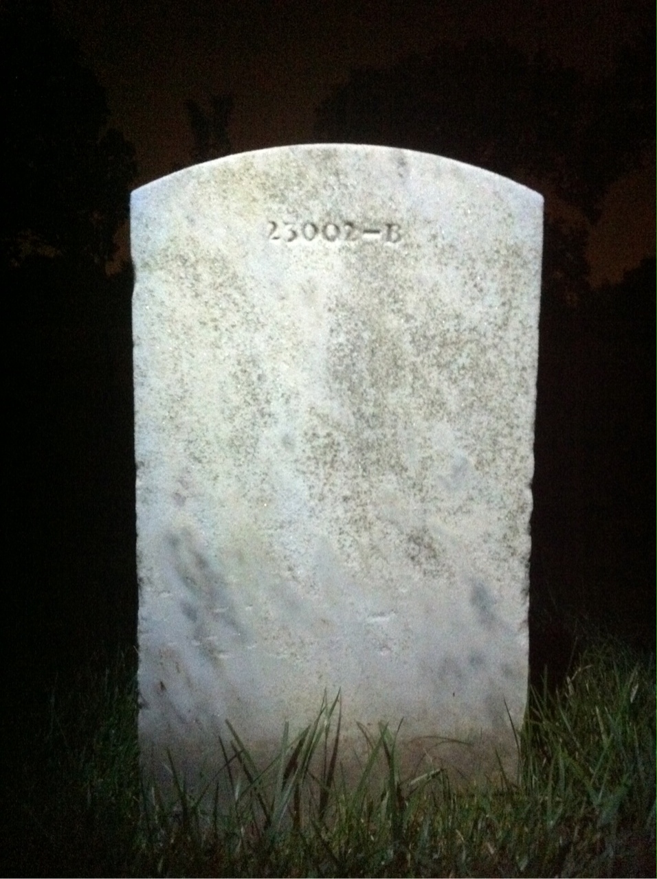 Back of headstone — William P Flanagan