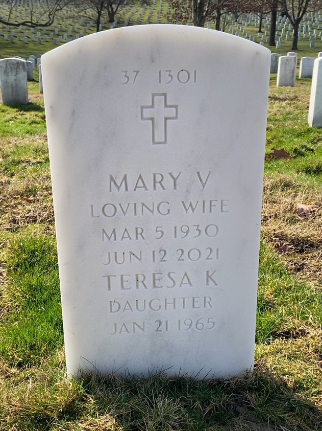 Back of headstone — Richard Mowbray