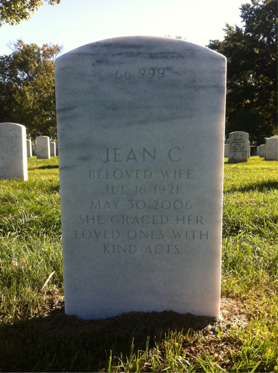 Back of headstone — Arthur Paletti