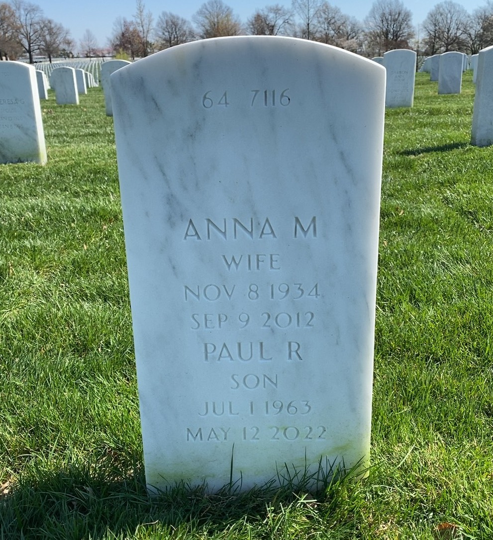 Back of headstone — Eugene King