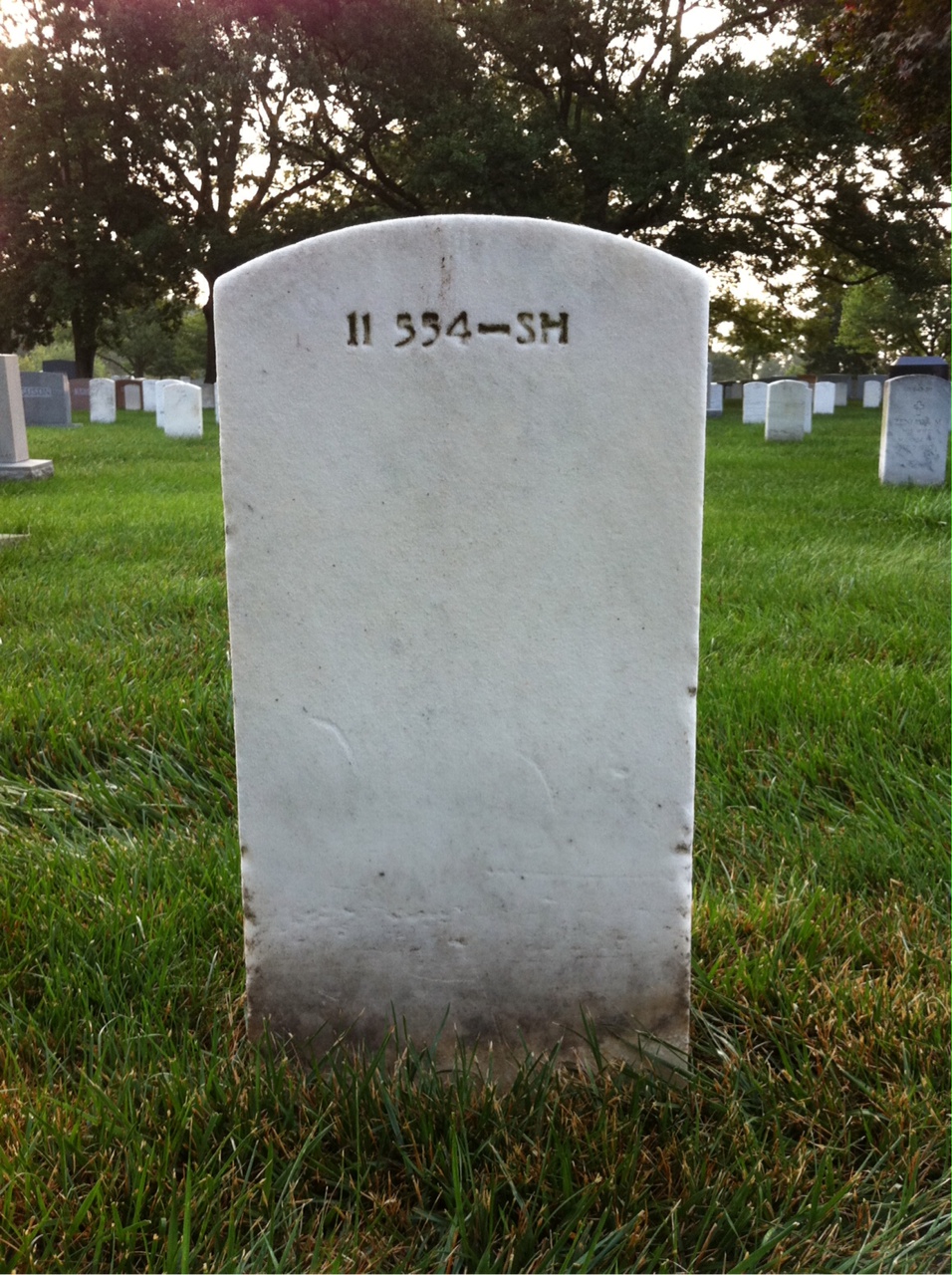 Back of headstone — William Archibald Russell