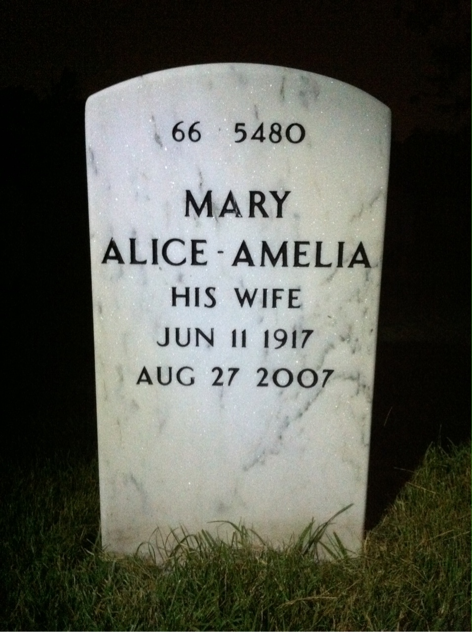Back of headstone — Francis Peacock