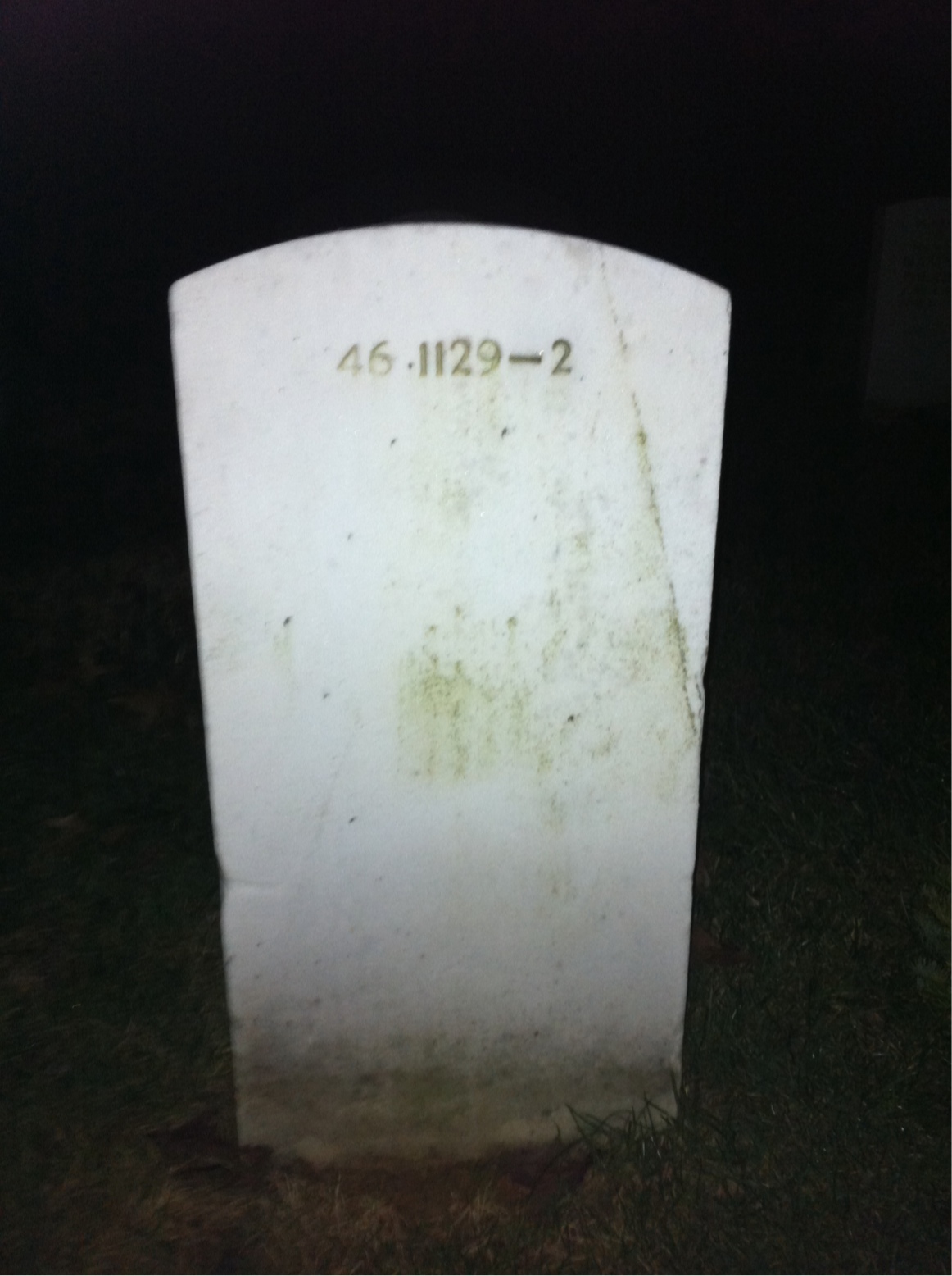 Back of headstone — William Godwin Forrest
