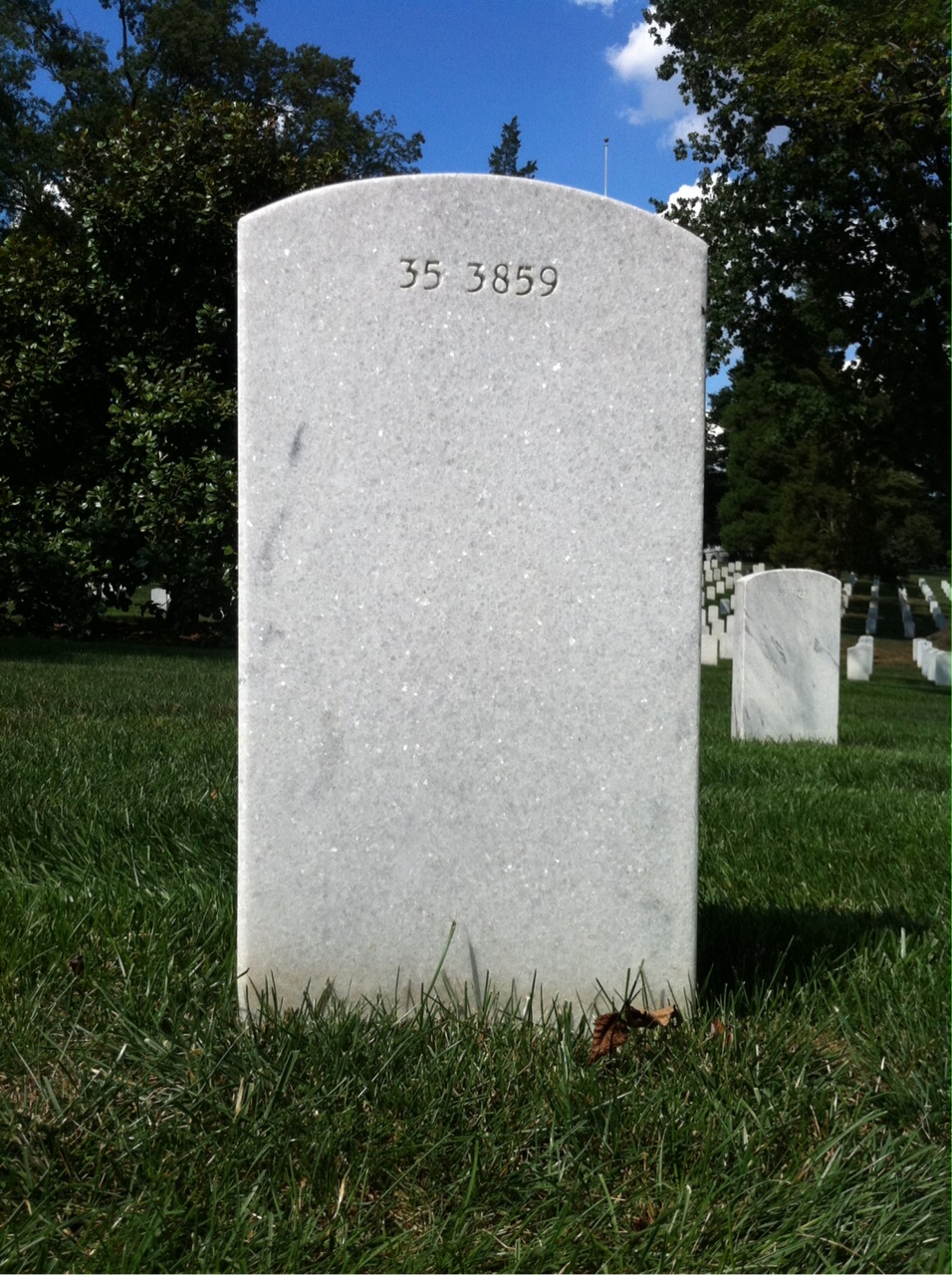 Back of headstone — Carol E Reulein