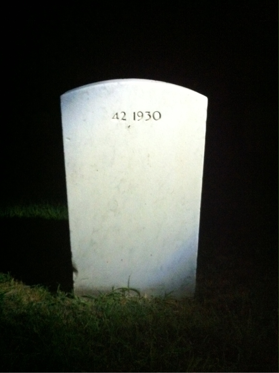 Back of headstone — William Anderson