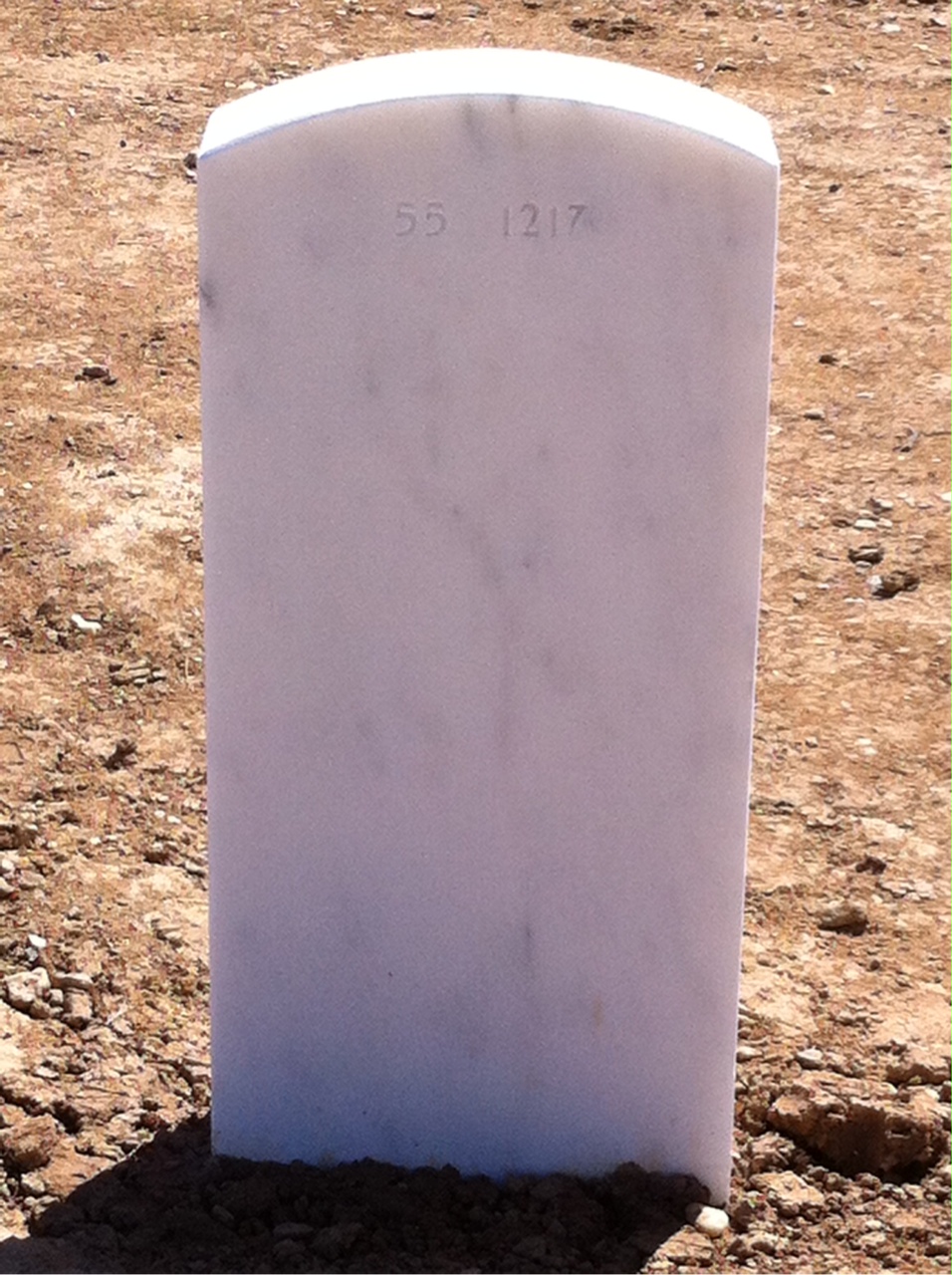 Back of headstone — Joseph Barone