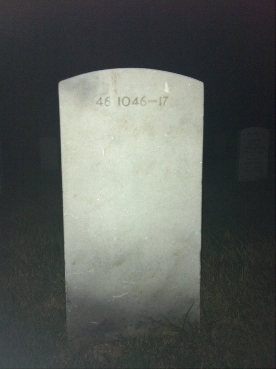 Back of headstone — Christina Morgan