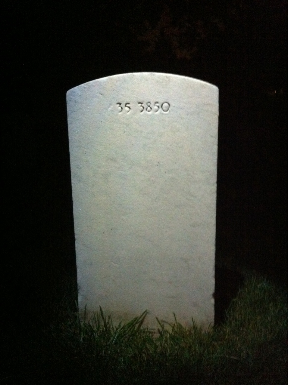 Back of headstone — Rufus Moore