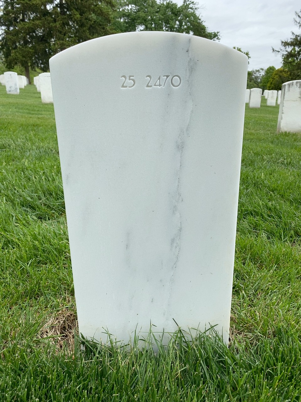 Back of headstone — Evelyn Montgomery