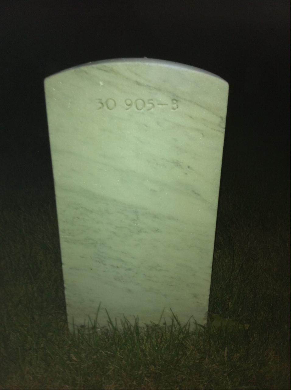 Back of headstone — Sally Morehouse