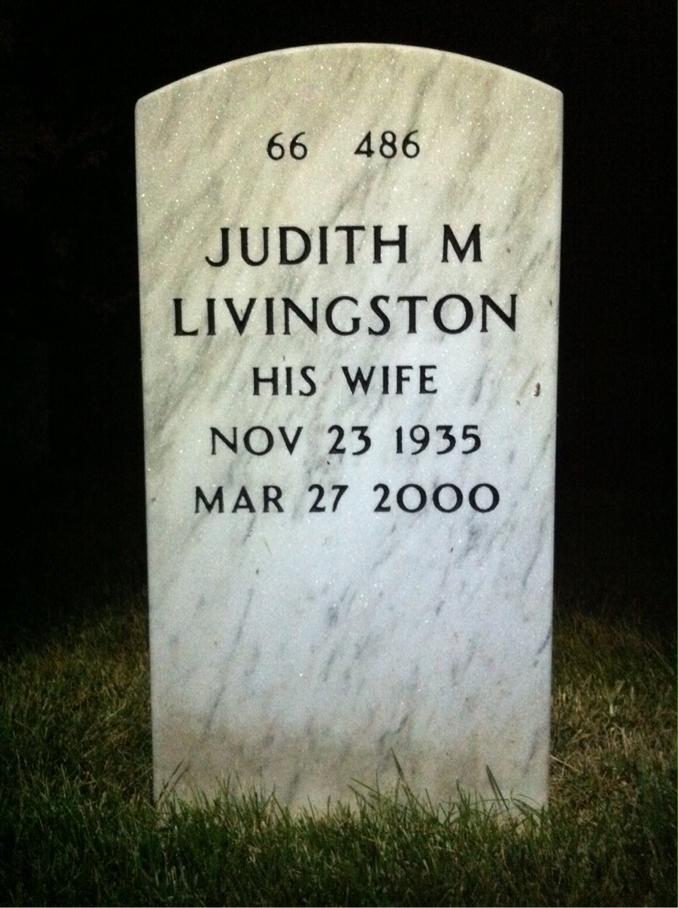 Back of headstone — John Jones