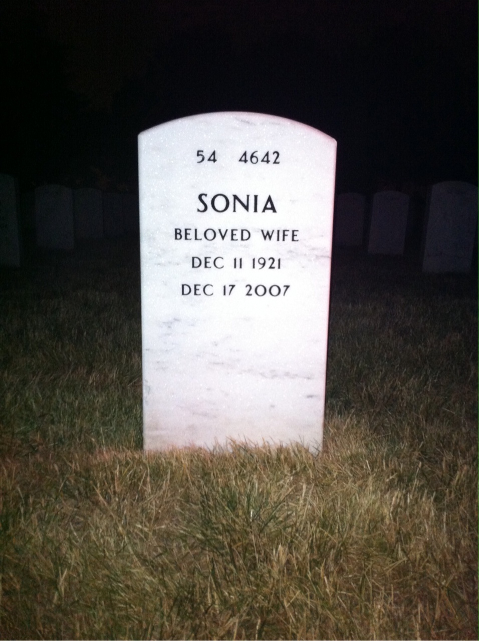 Back of headstone — Frank Miller