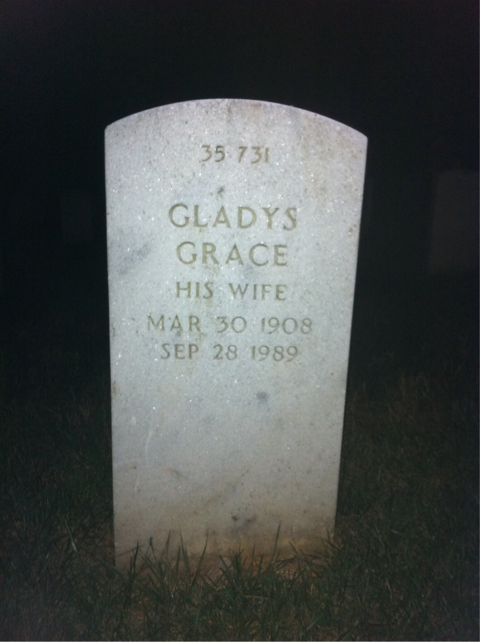 Back of headstone — Joseph Mcnerney