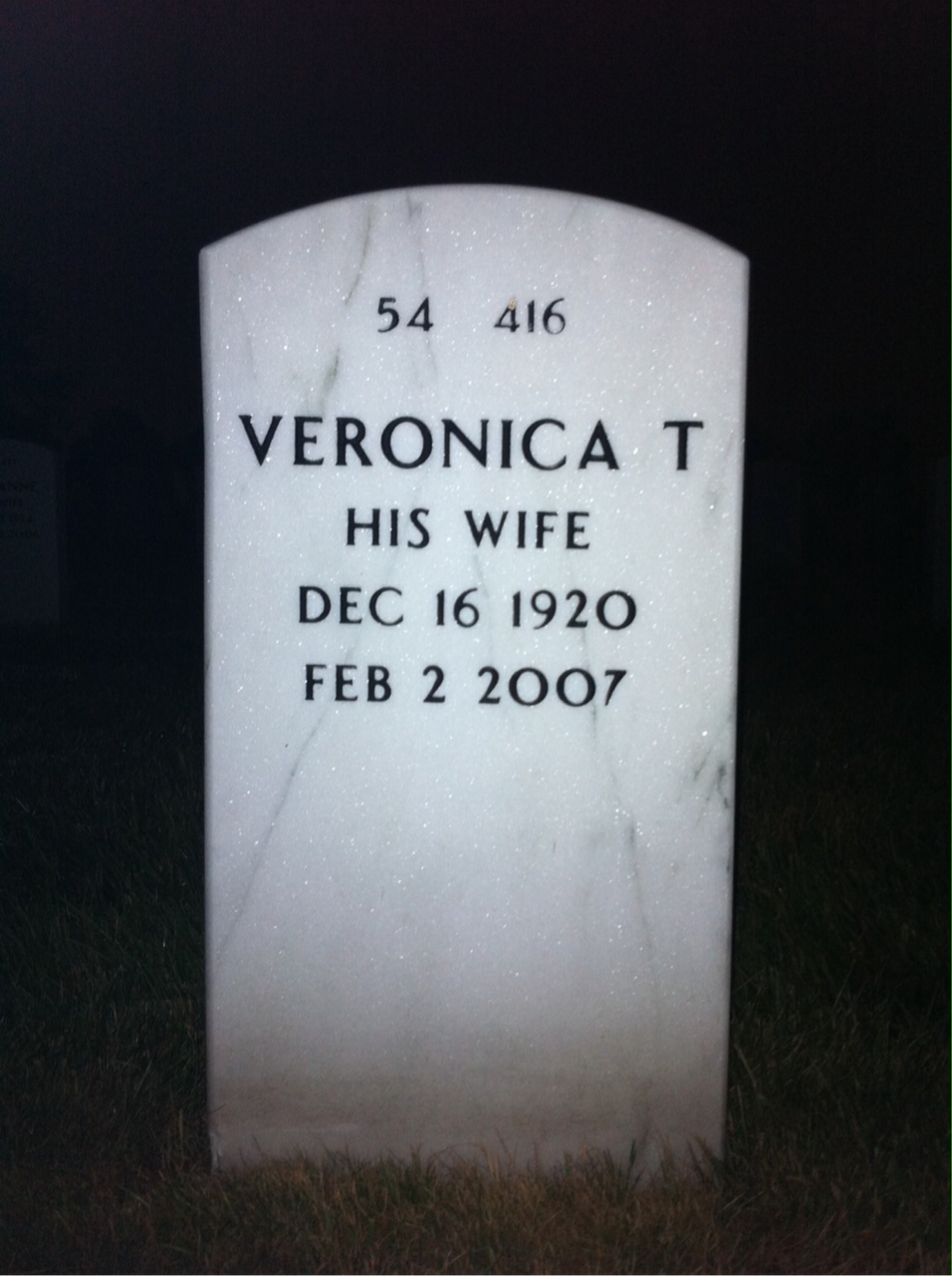 Back of headstone — Edward Franz