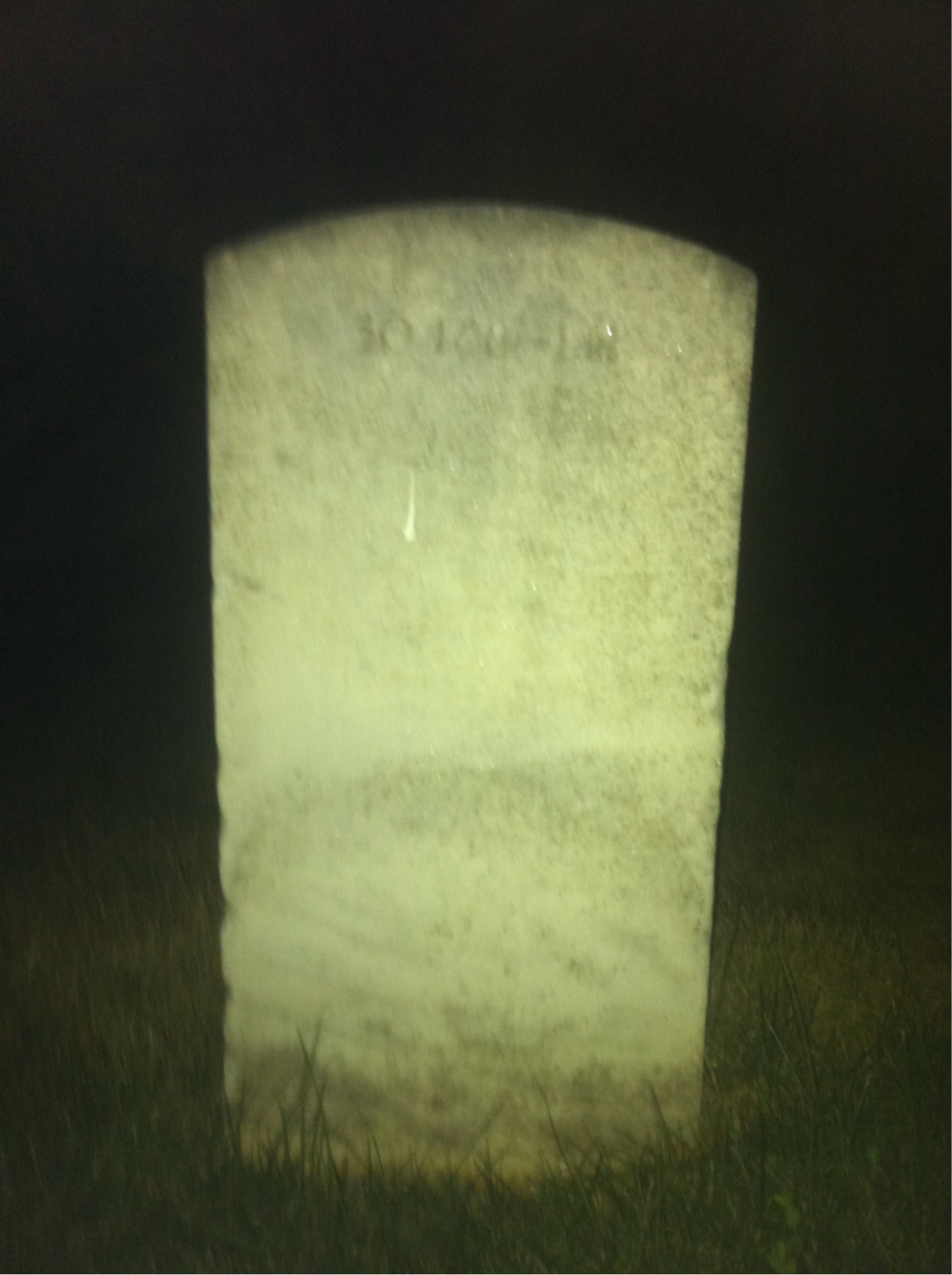 Back of headstone — Robert Arnold