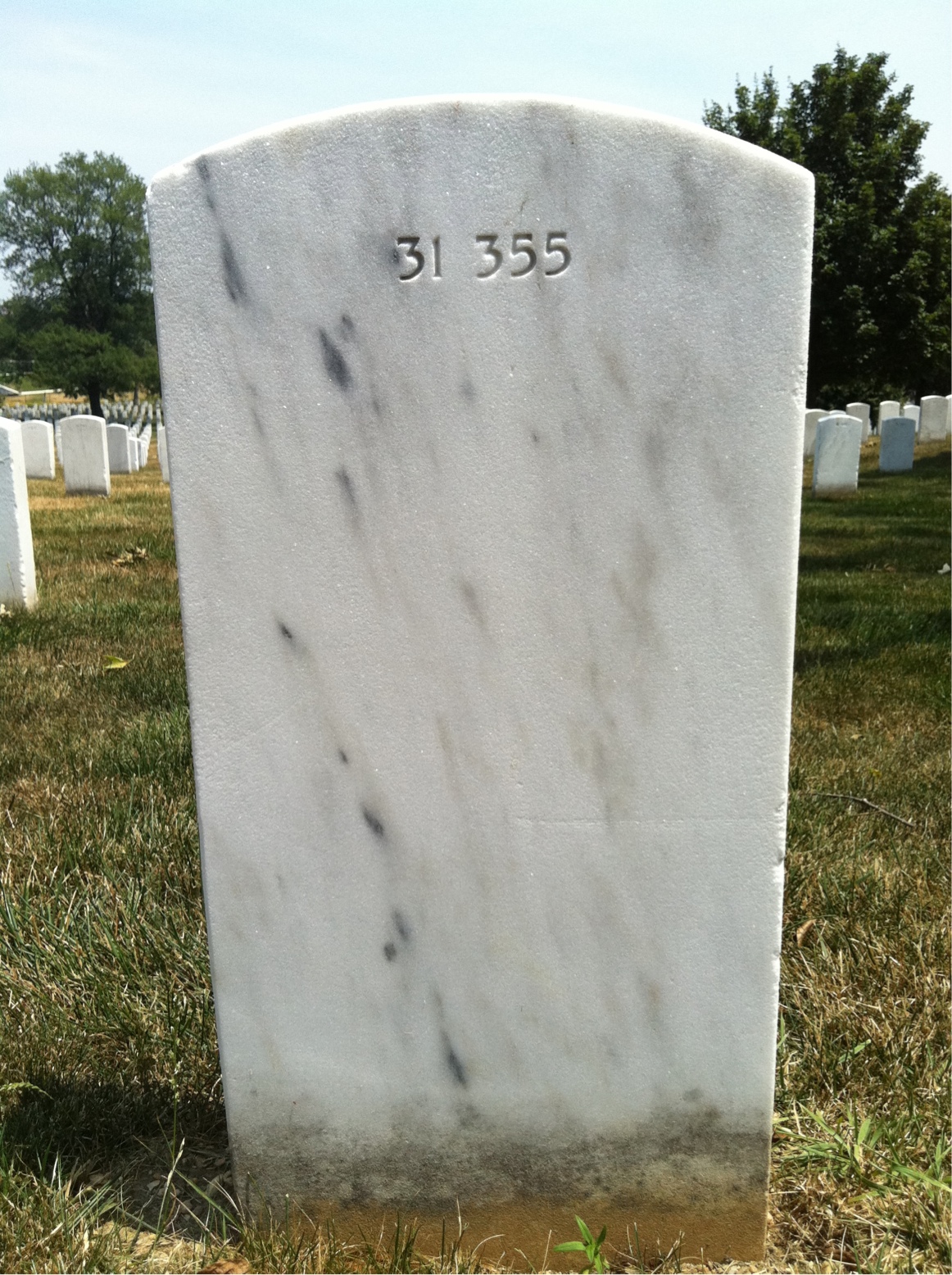 Back of headstone — Charles Blake