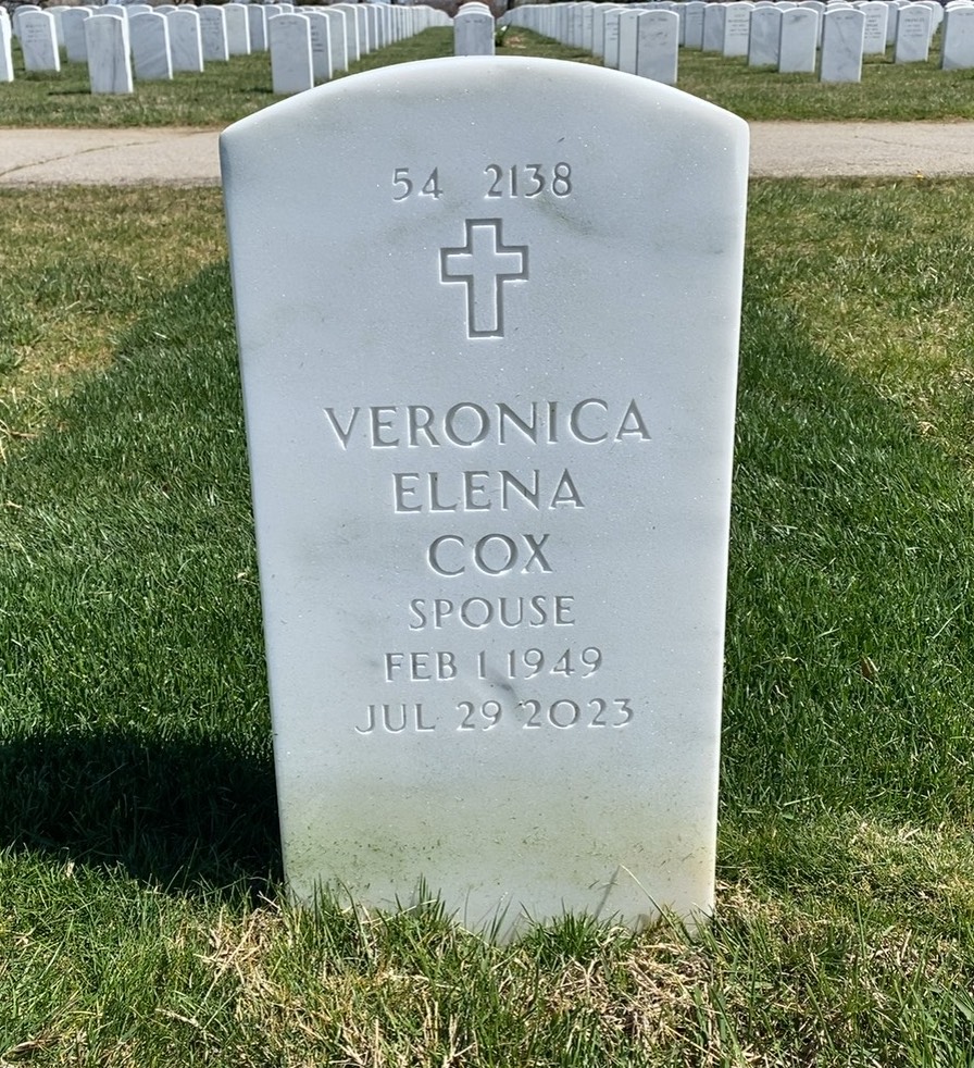 Back of headstone — Michael Cox
