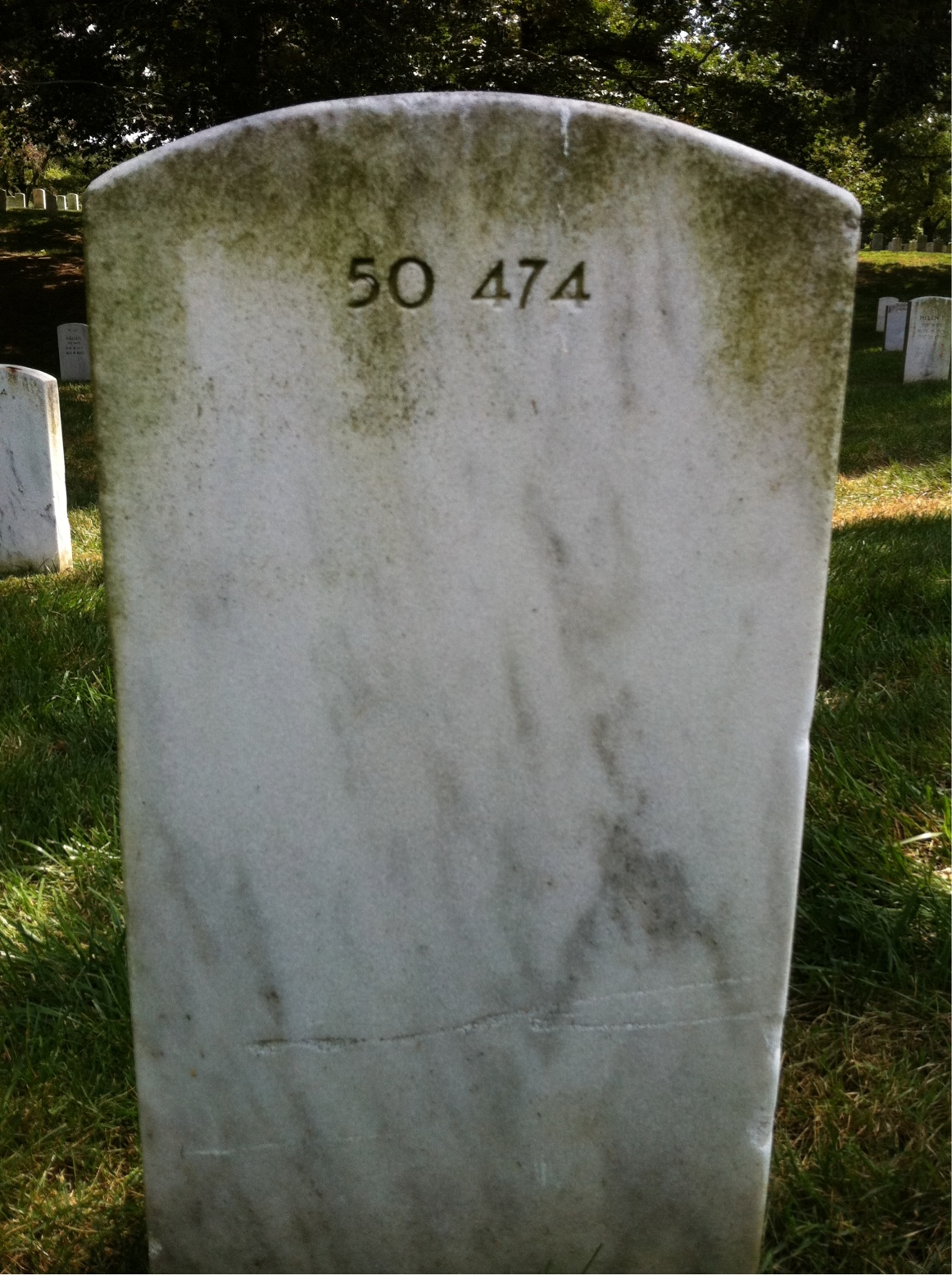 Back of headstone — Bernard Ackley