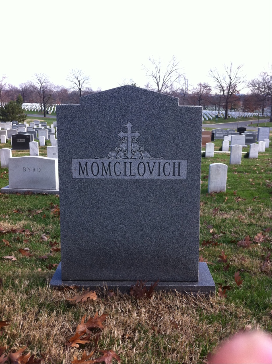 Back of headstone — Helen Momcilovich