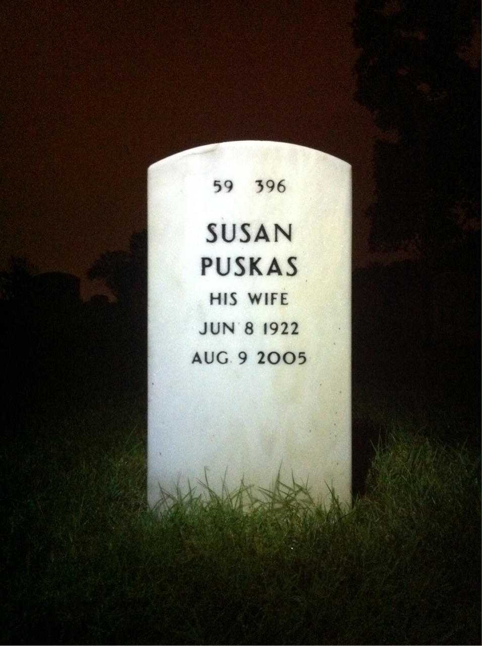 Back of headstone — James O'Hara
