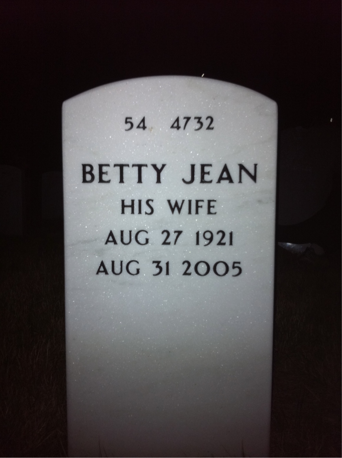 Back of headstone — William Davis