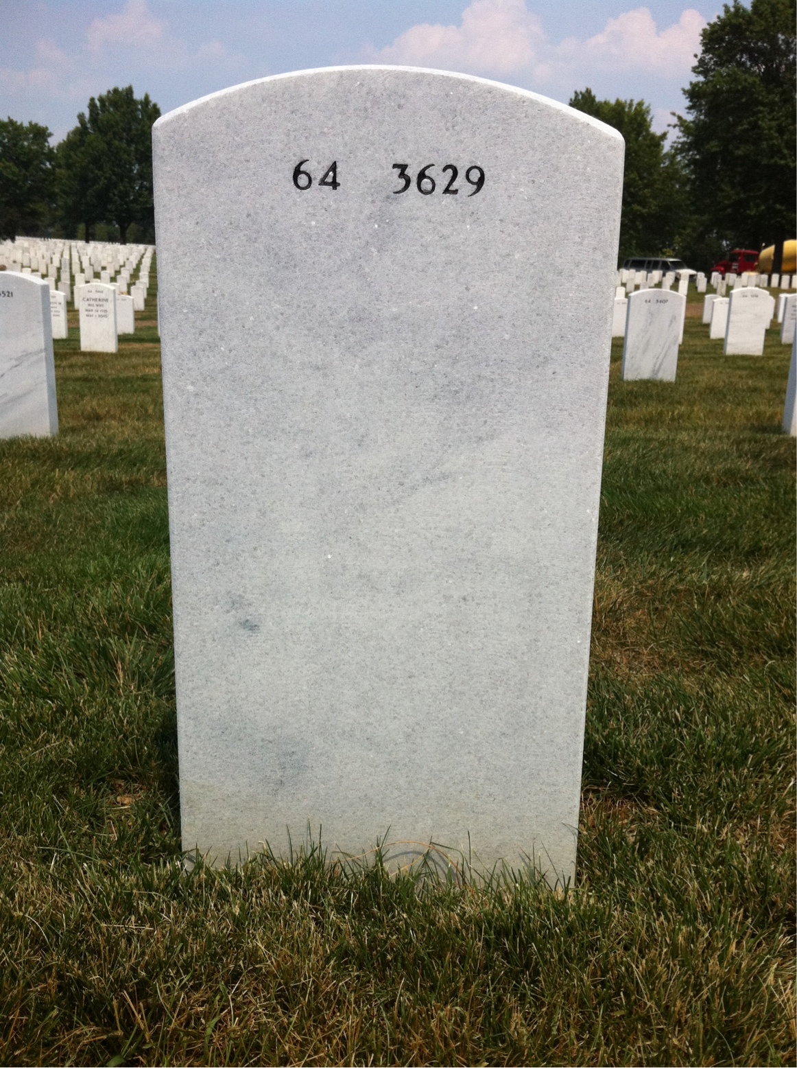 Back of headstone — Myral Moore