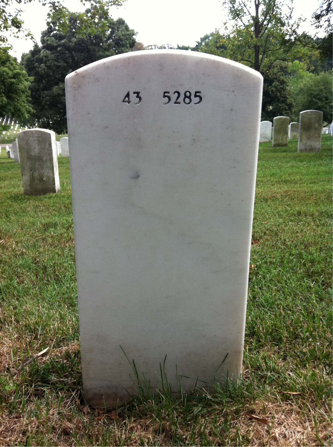 Back of headstone — Eugene De Marco
