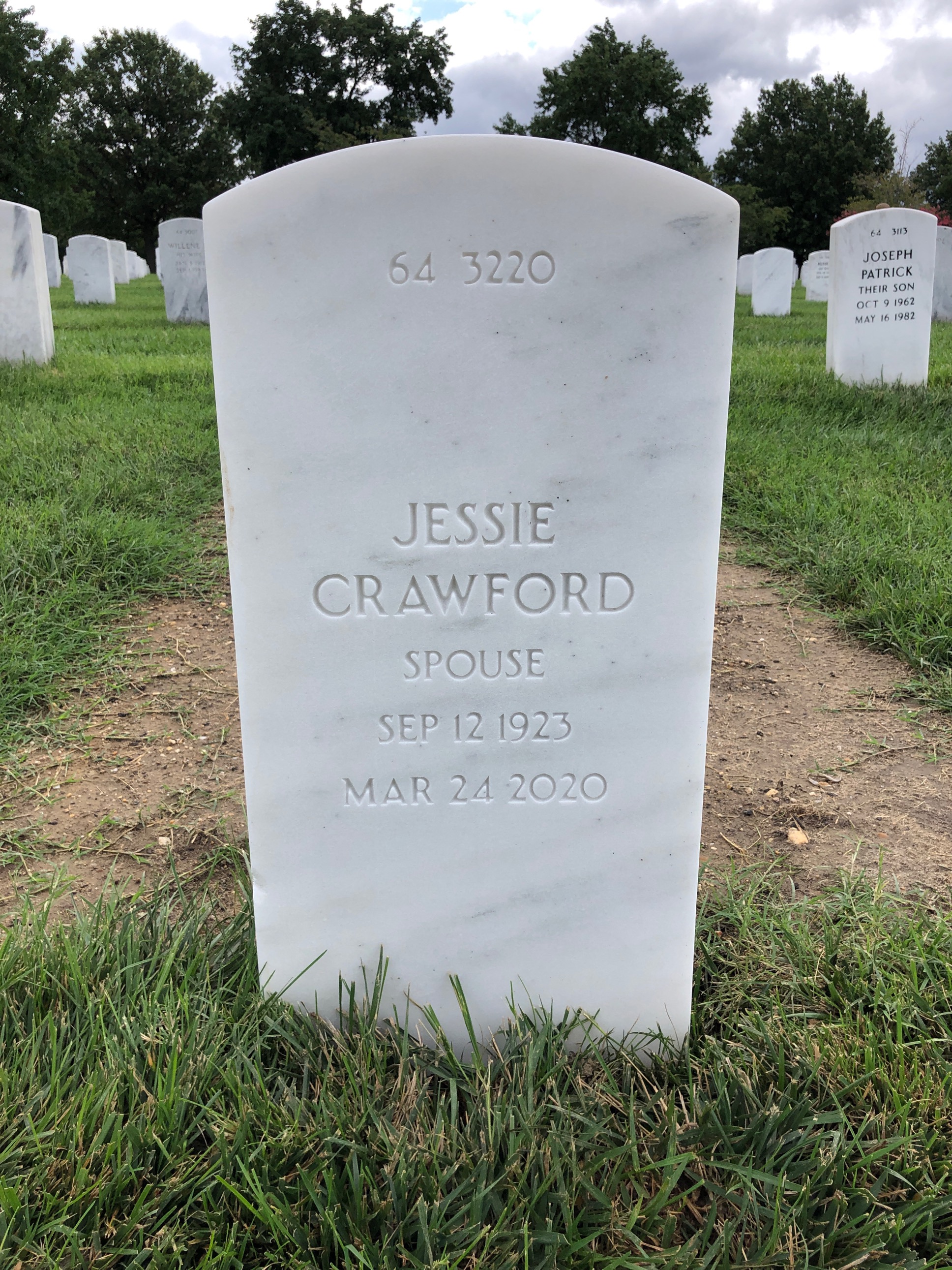 Back of headstone — Albert Brown