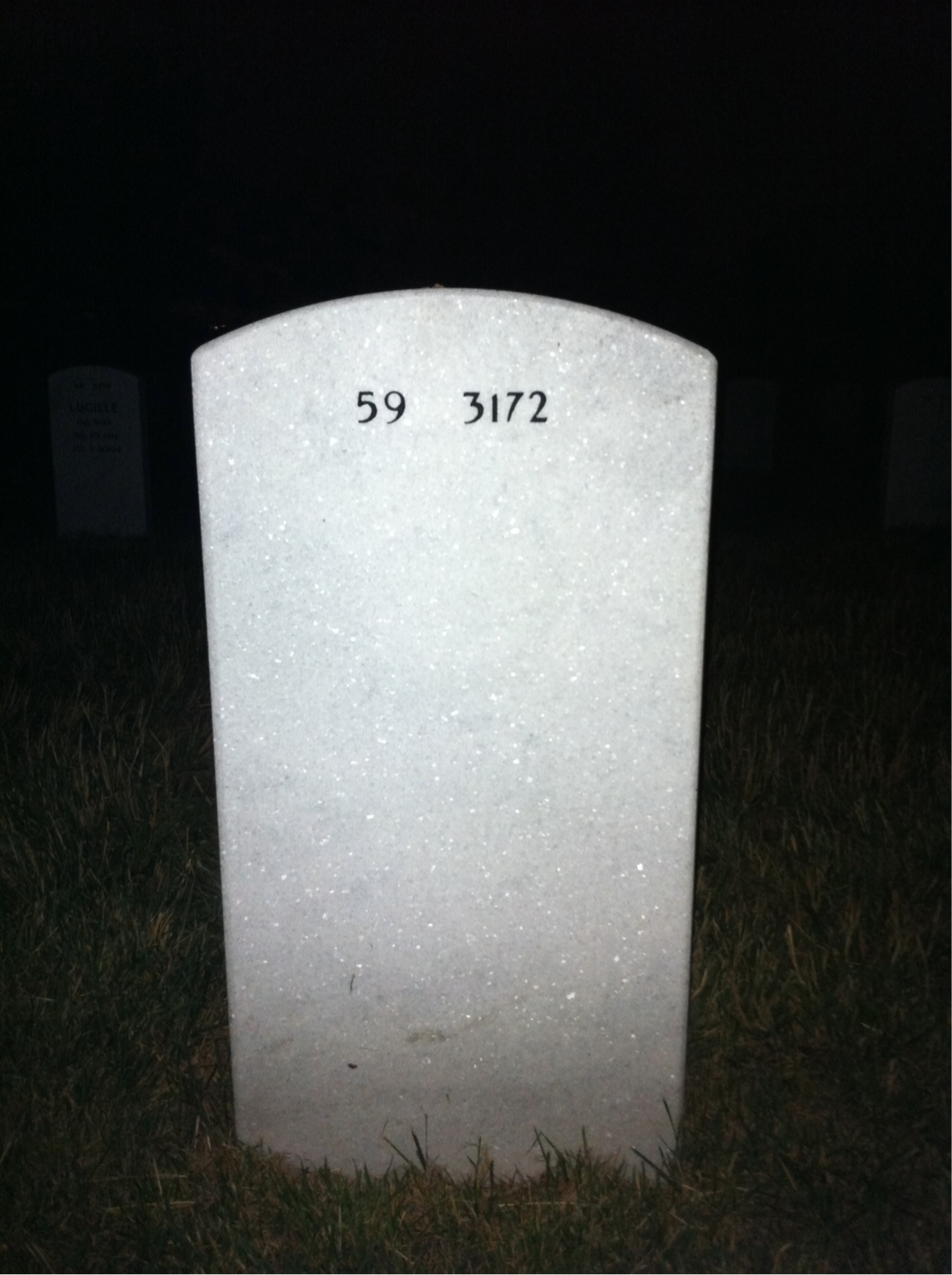Back of headstone — Edwin Gutt
