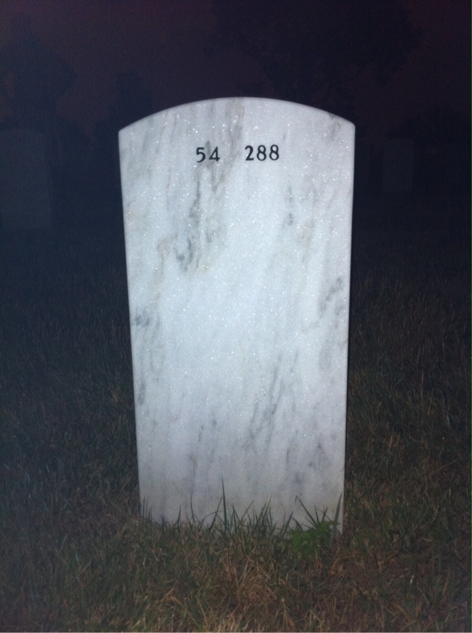 Back of headstone — Glynn Webb