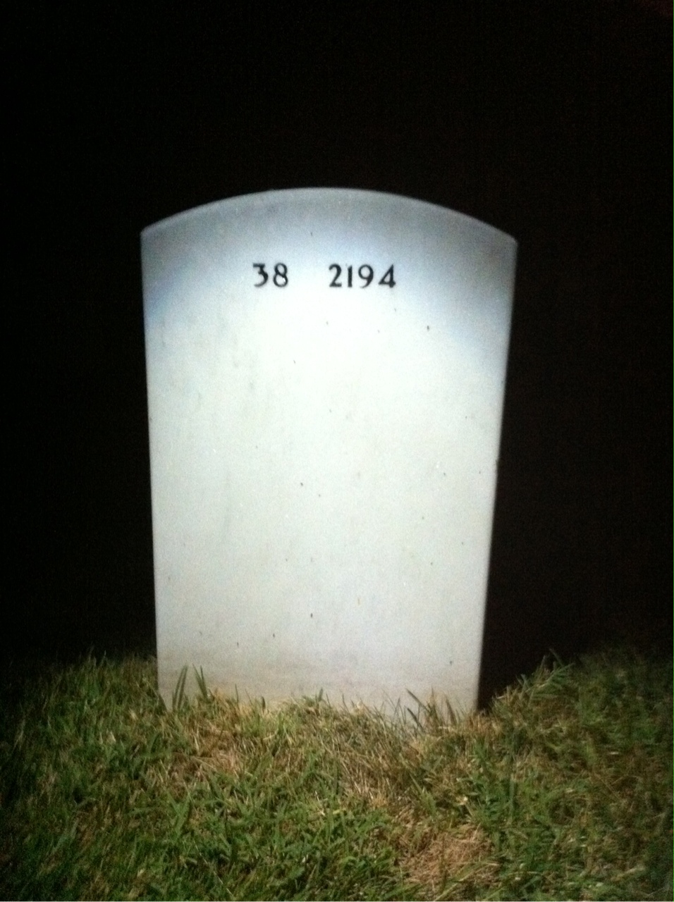 Back of headstone — Vincent O'Donnell