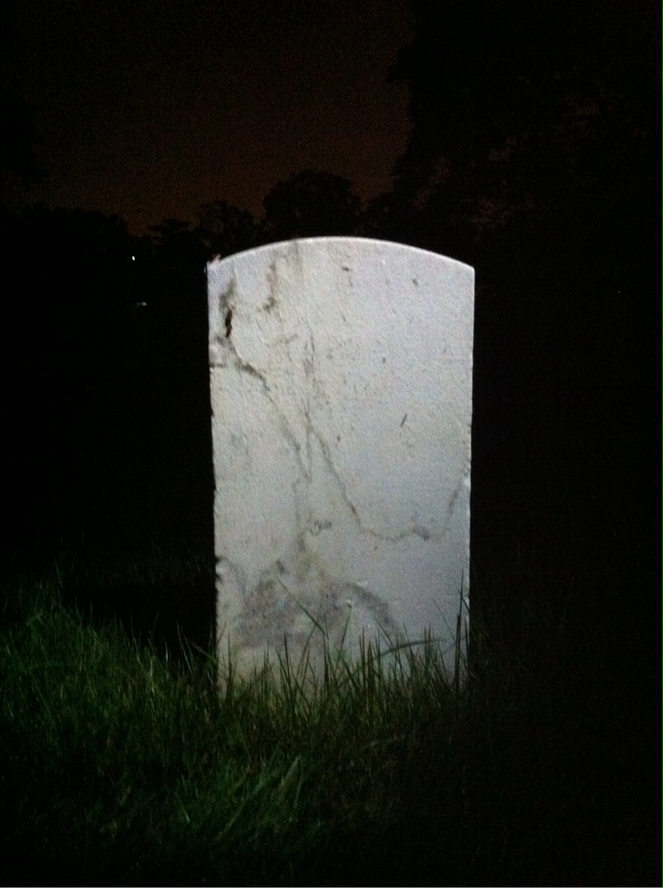 Back of headstone — John Mohr