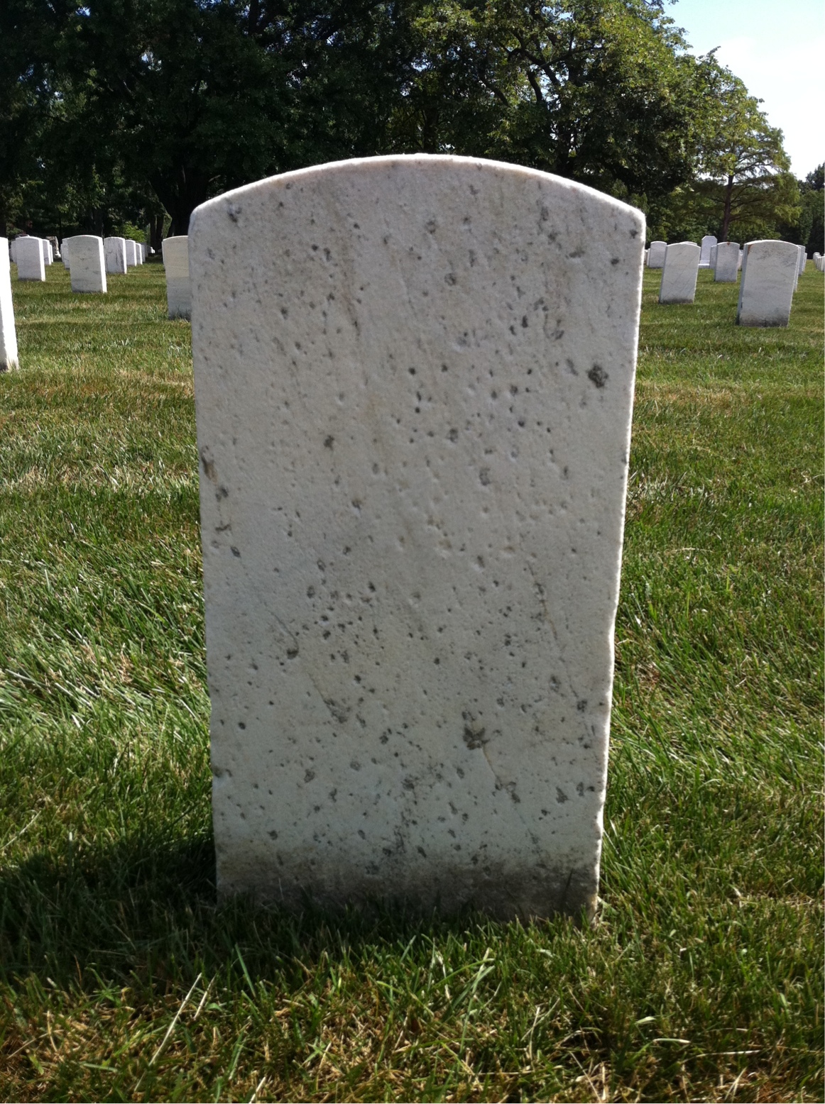 Back of headstone — Warren Crockett