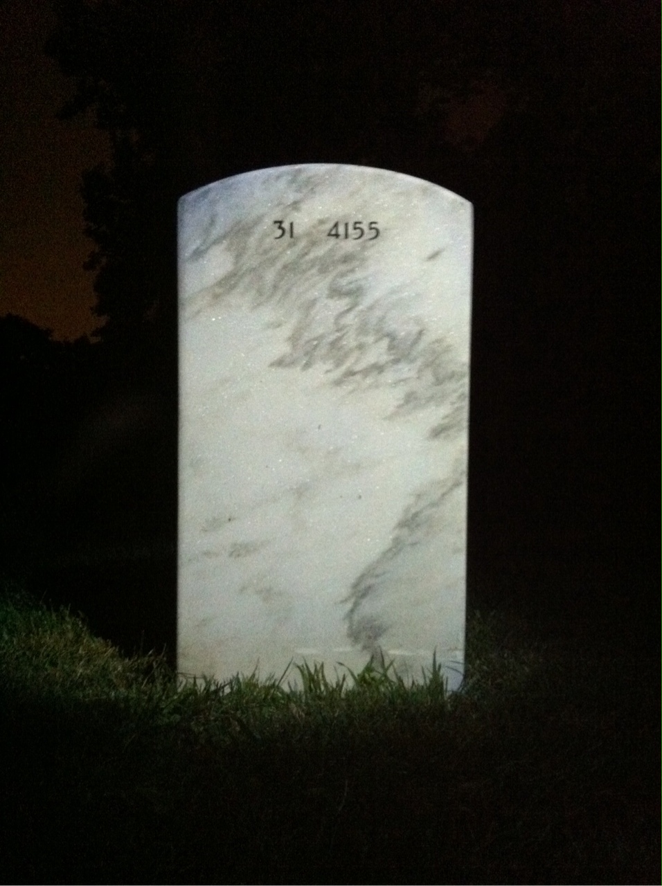 Back of headstone — William Murphy