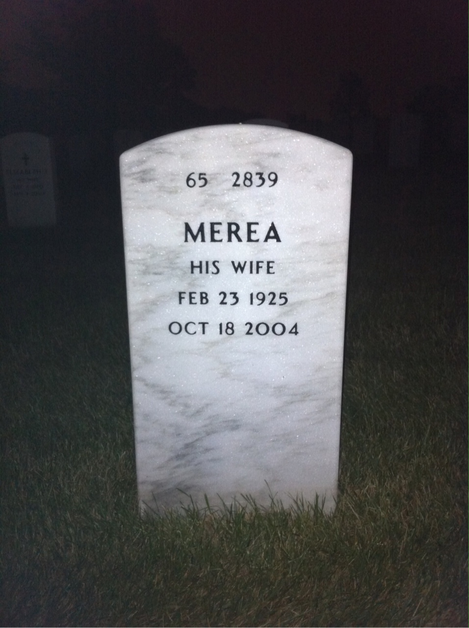 Back of headstone — Henry Egan