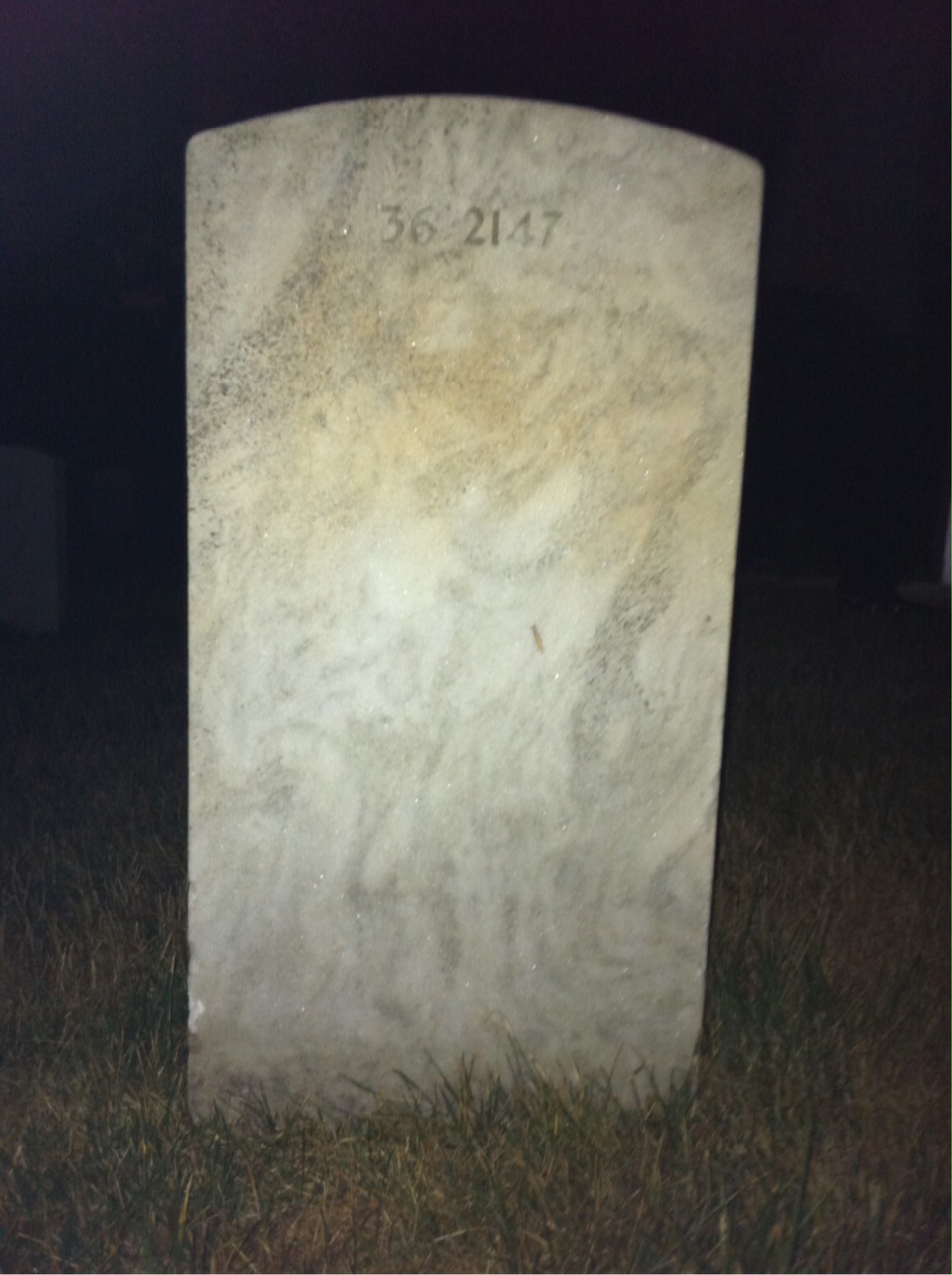 Back of headstone — Taylor Morales