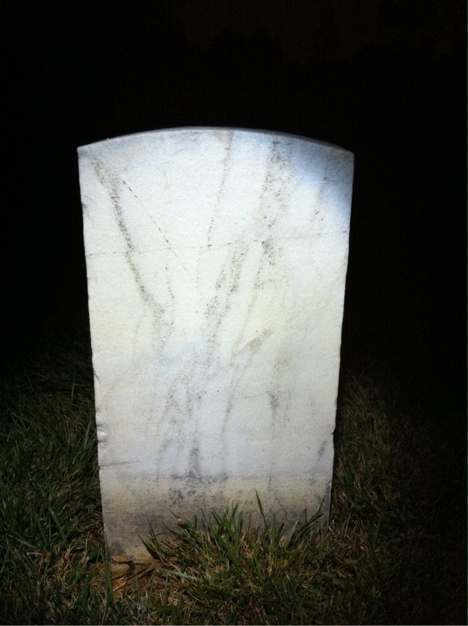 Back of headstone — William Allen