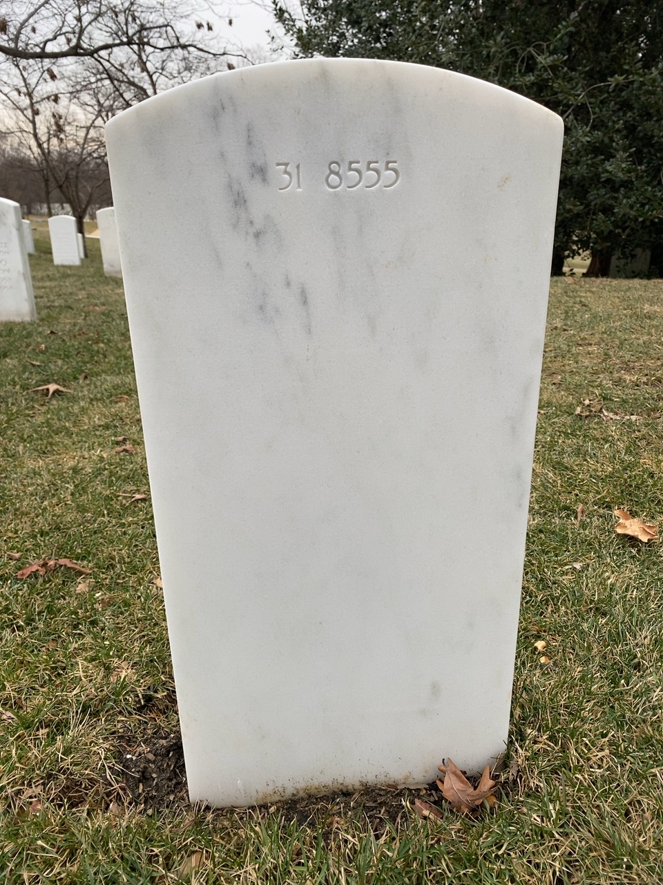 Back of headstone — Walter Dean Henrichs